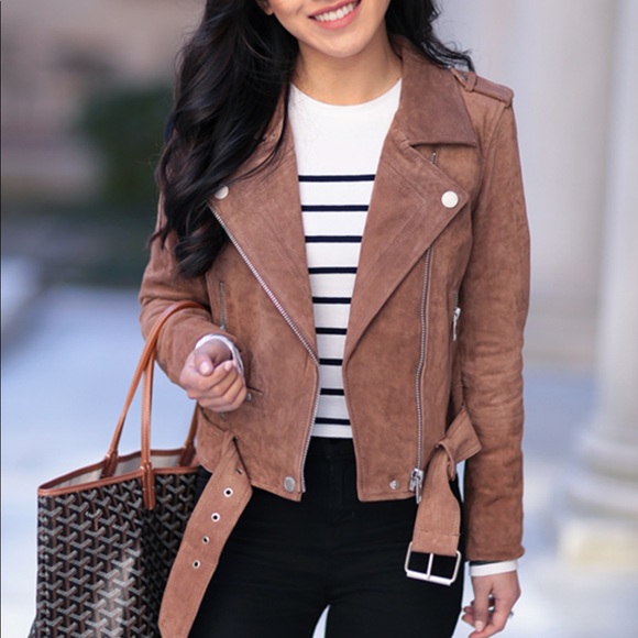 Sleeves shortened Blank NYC genuine suede brown jacket XS - Picture 2 of 5